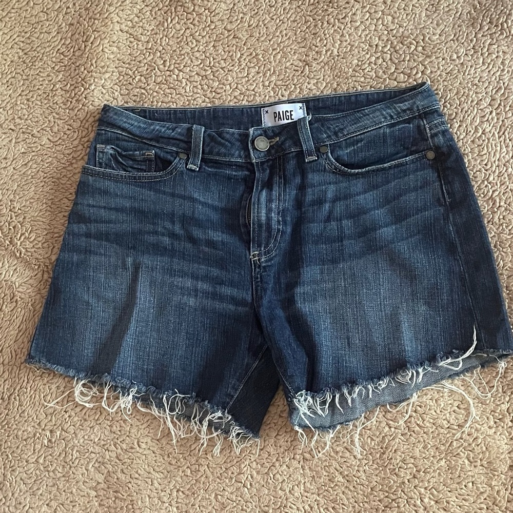 PAIGE Dark Blue denim shorts
